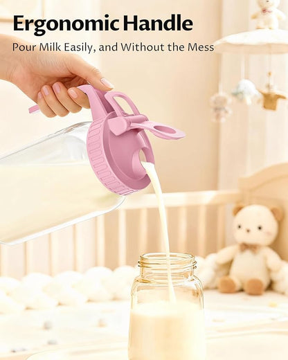 2 Pack - 64oz Glass Breast Milk Pitcher - Wide Mouth - Image 6