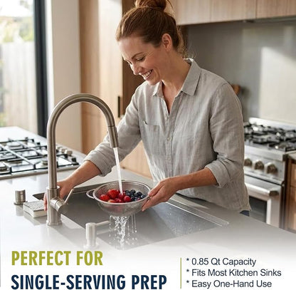 Palksky Small Colander Set of 2, 800 mL / 0.85 Qt Stainless Steel Mini Colanders - Image 2