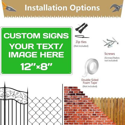 Repaly Personalized signs, Aluminum Weatherproof Metal Sign Multiple Sizes - Image 5