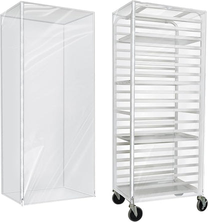 BIEAMA Bun Rack Cover – 20 Tier Commercial Bakers Racks Sheet Pan Rack Cover PVC by BIEAMA