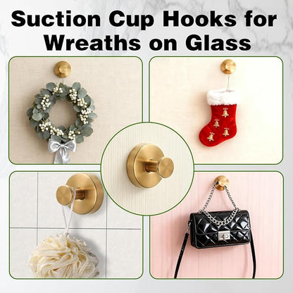 Suction Cup Hooks for Wreaths on Glass, No-Drill Suction Cup Hooks, Wreath - Image 7
