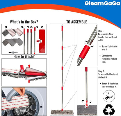 Microfiber Mops for Floor Cleaning, Flat Dust Mop - Image 9