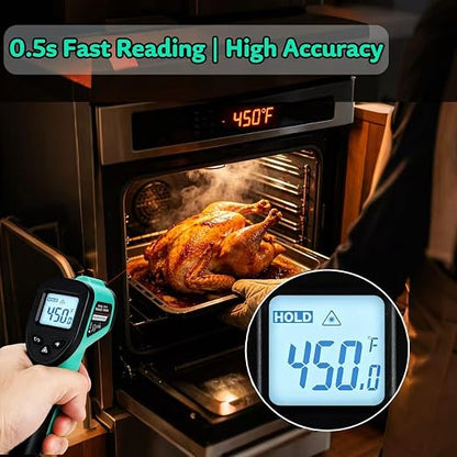Infrared Thermometer Gun, -58℉~1022℉| Digital Laser Temperature Gun - Image 3