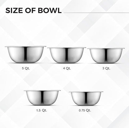AVADOR Premium Stainless Steel Mixing Bowls, Space Saving - Image 2
