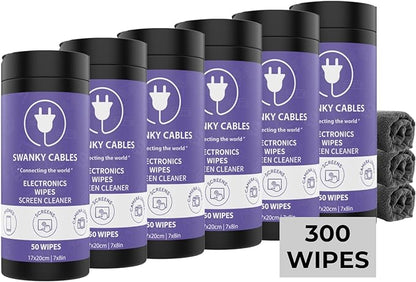 Screen Cleaner Wipes: Electronic Wipes by SWANKYCABLES