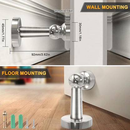 6 Pack Door Stopper Magnetic, COCIVIVRE Magnet Door Stop Stainless Steel - Image 3