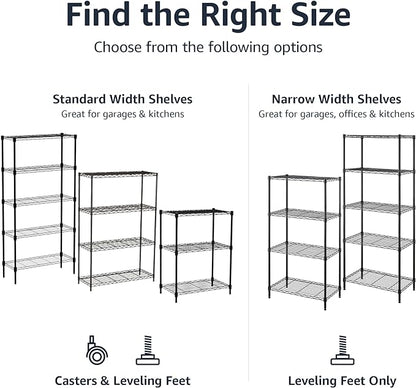 Amazon Basics 4-Shelf Heavy Duty Garage Shelving Storage Unit on 3" Wheel - Image 6