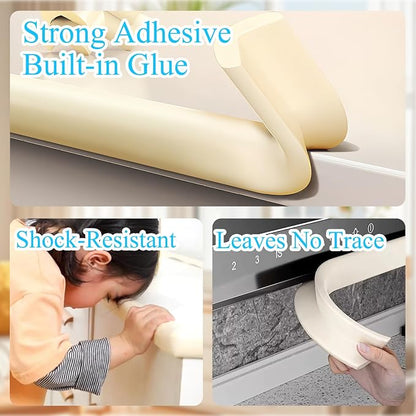 Baby Proofing Edge Corner Protector, 1Roll L-Shape Soft Cabinet Door Bumper - Image 3