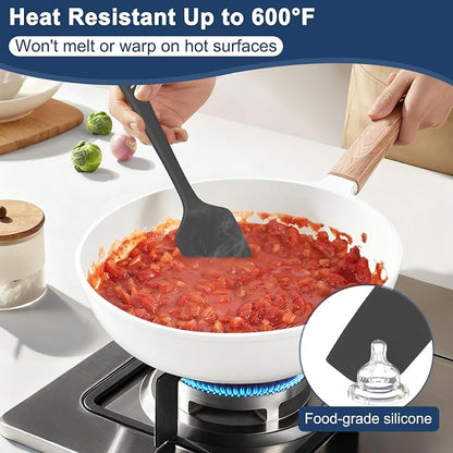 4 Pcs Silicone Spatula Set, 11.4 In, 600°F Heat Resistant Rubber Spatulas - Image 3