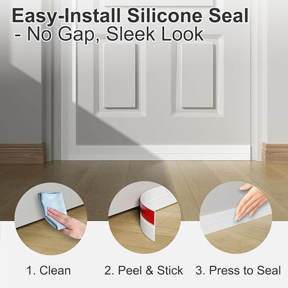 Heavy-Duty 20 ft x 1 in Weather Stripping, Door Draft Stopper Silicone Seal - Image 5