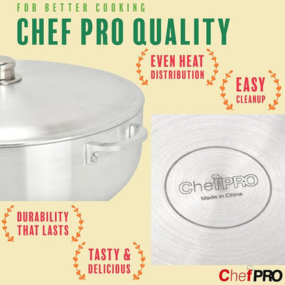 ALUMINUM CALDERO STOCK POT by Chef Pro, Superior Cooking Performance - Image 4