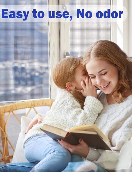 wohohoho Window Screen Repair Tape, 2 in X 20 FT Grey Screen Patch Repair Kit - Image 9