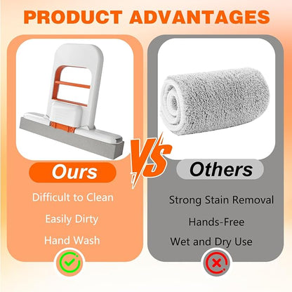 Mini Foldable Desktop Mop, 2025 Self-Squeeze Sponge Cleaning Tool, Portable - Image 4