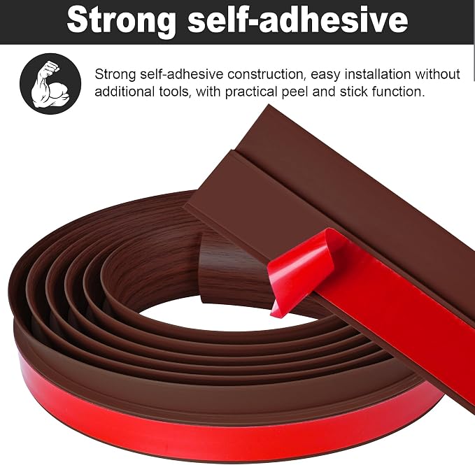 10Ft Carpet Floor Transition Strip, Self Adhesive Floor Edging Trim Strip - Image 3
