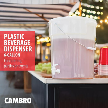Cambro DSPR6148 SIX-GALLON BEVERAGE DISPENSER, 22 Quart Case of 1 - Image 2