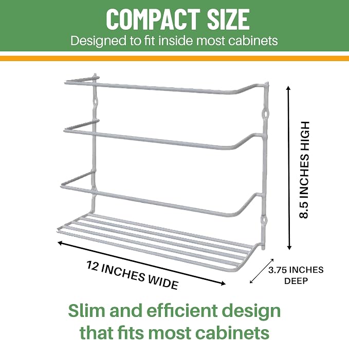 Evelots Kitchen Wrap Organizer - Image 5
