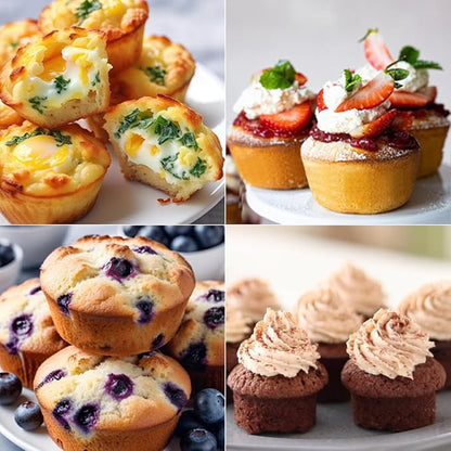 CAKETIME Silicone Muffin Pans for Baking, Metal Reinforced Frame Regular 12 - Image 7