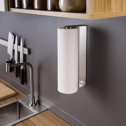 ZUNTO Paper Towel Holder Under Cabinet Self Adhesive Paper Towel Rack, - Image 3
