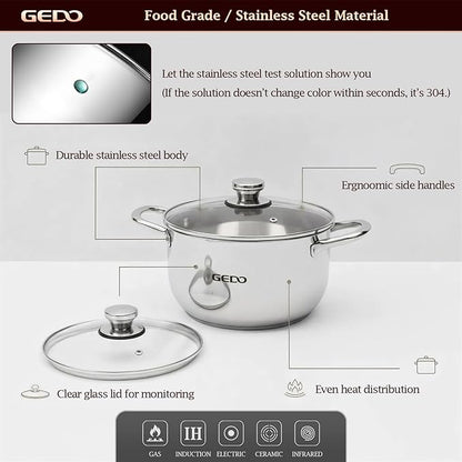 GEDO Stainless Steel Stock Pot - Image 4