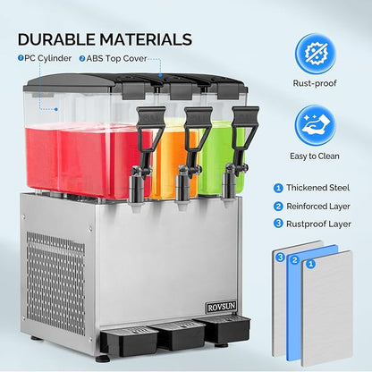ROVSUN Commercial Beverage Dispenser 7.8 Gal/30L, Commercial Juice Dispenser - Image 3