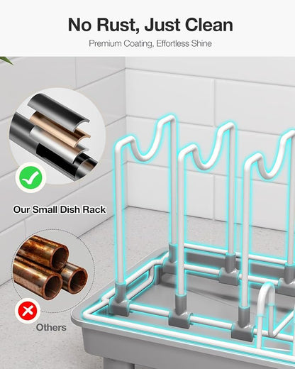 Dish Rack, Carbon Steel Small Dish Drying Rack Rustproof - Image 5