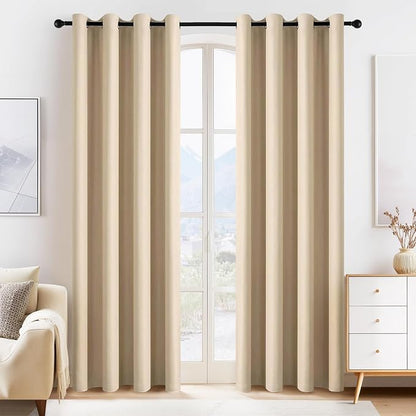 PONY DANCE Beige Window Curtains by PONYDANCE