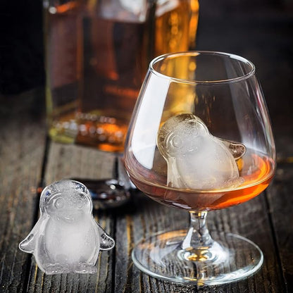 Penguin Ice Cube Mold, Fun Shapes Ice Cube Tray, Make 4 Cute Penguin Ice Balls - Image 5