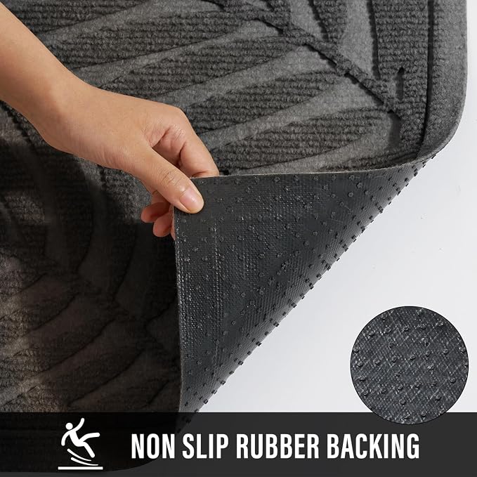 Front Door Mat, Absorbent Resist Dirt Welcome Door Mat Indoor Outdoor, - Image 3