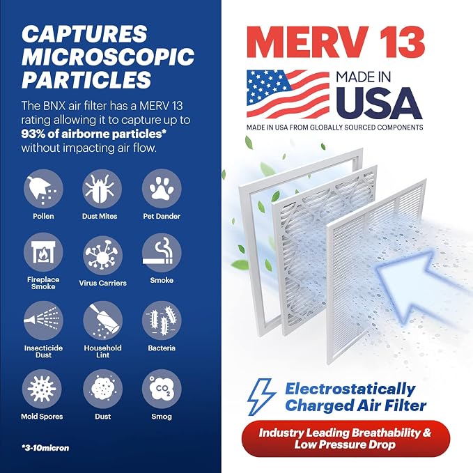 BNX TruFilter 12x20x1 Air Filter MERV 13 - Image 3
