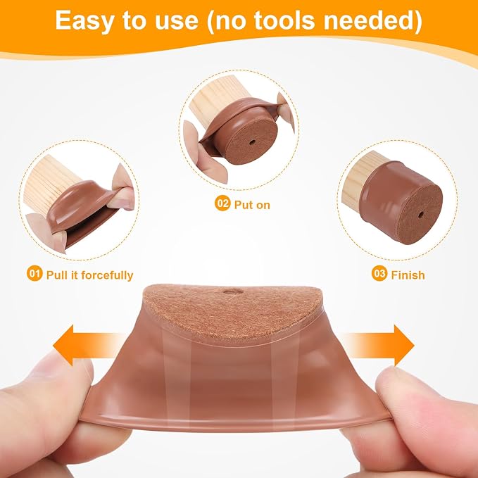 CHUNZEXI 32 Pack Chair Leg Floor Protectors - Image 4