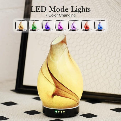 Porseme 150ml Essential Oil Diffuser Glass Color Changing Aroma Air Diffusers - Image 2