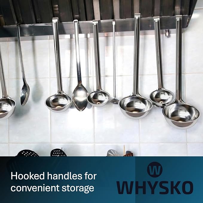 Whysko Soup Ladle Stainless Steel, 8 oz Metal Ladle Spoon, Rustproof Heat - Image 6