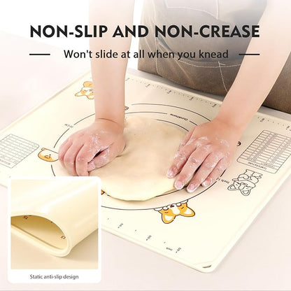 Ourokhome Silicone Baking Mat Sheet and Pastry Dough Cutter, 0.5 Inch Thick - Image 4