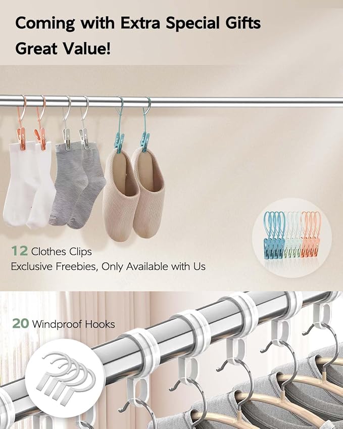 Clothes Drying Rack 79 Inches Folding Indoor Outdoor, Drying Rack Clothing - Image 4