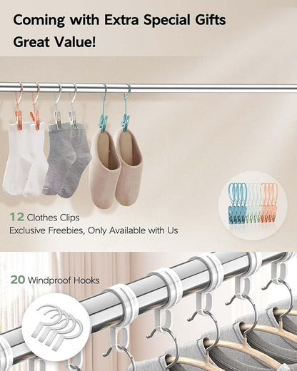 Clothes Drying Rack 79 Inches Folding Indoor Outdoor, Drying Rack Clothing - Image 4
