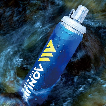 TRIWONDER Collapsible Flask Soft Folding Water Bottles - Large Mouth for Easy Filling - BPA-Free Hydration Bottle Ideal for Running Hiking Cycling Climbing (02# 500ml)