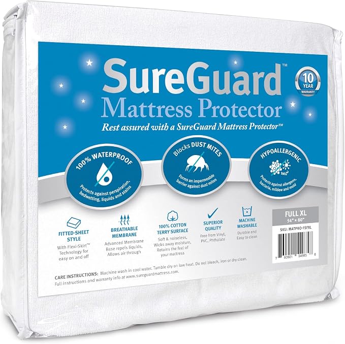 SureGuard Full Extra Long Mattress Protector by SureGuardMattressProtectors