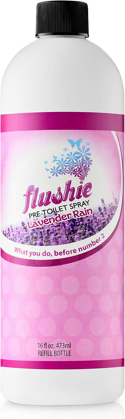 Flushie Pre-Toilet Spray 16 oz Lavender Rain Scent Bathroom Spray 16-Ounce Pump by FlushiePre-ToiletSpray