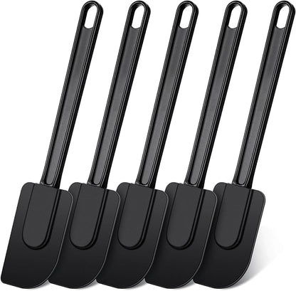 Meekoo 5 Pieces 10 Inch Rubber Spatula, 500°f High Heat Resistant Silicone by meekoo