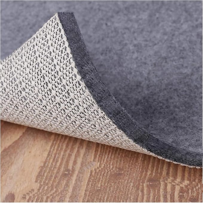 Non Slip Rug Pad Grippers - 3x5, 1/4" Thick, Felt + Rubber Double Layers Area Carpet Mat Tap, Provides Protection and Cushioning for Hardwood or Tile Floors