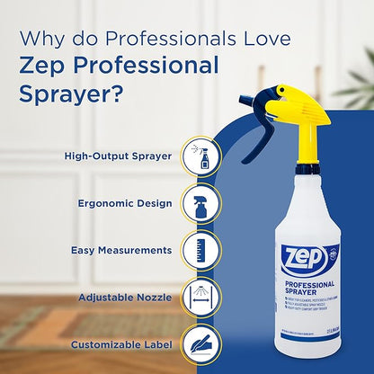 Zep Professional Sprayer Bottle - 32 oz - HDPRO1 - Versatile Adjustable Nozzle - Image 4