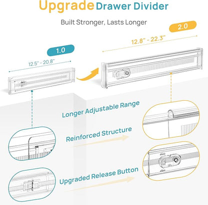Vtopmart 12 Pack 2.36" Short Upgrade Drawer Dividers - Image 6