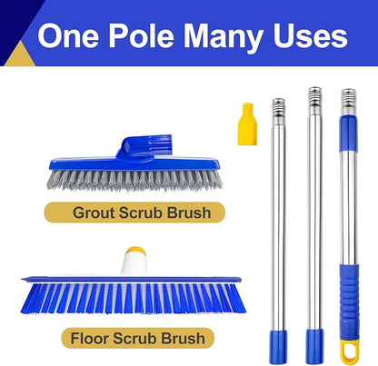ITTAHO 12" Wide Floor Scrub and Grout Brush Set - Image 6