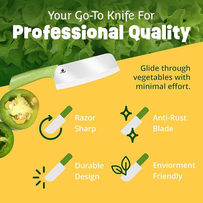 Durable Ceramic Knife for Chopping Vegetables & Fruits, 6” Non-Reactive and - Image 4