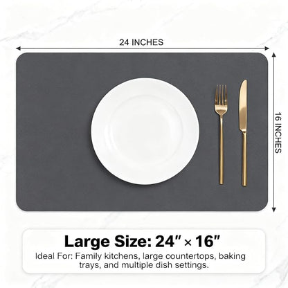 Dish Drying Mat Super Absorbent – 24" x 16" Coffee Mat - Image 8