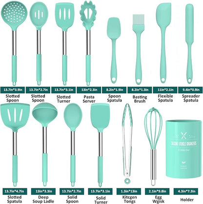 Silicone Cooking Utensil Set, Umite Chef 15pcs Silicone Cooking Kitchen - Image 2