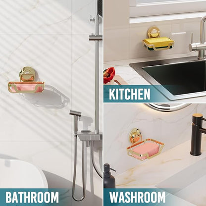 TAILI Soap Holder Bar Dish Suction Cup, Bar Shampoo Rack - Image 4