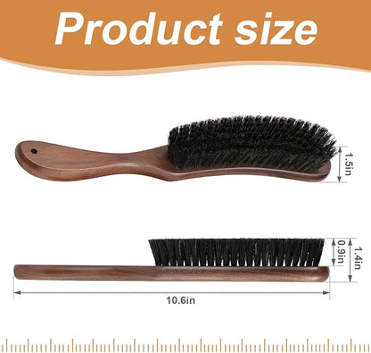 2 PCS Wood Felt Brush, Large Black Walnut Wood Handle Boar Bristle Lint Brush - Image 6