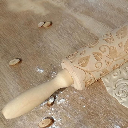 Ragyzity Wooden Embossed Rolling Pin - Image 6