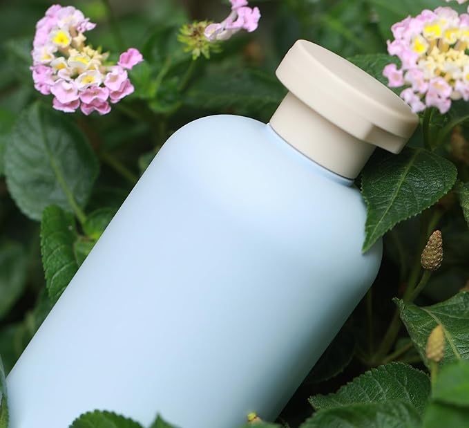 ASEVAT 10oz 4Pcs Plastic Refillable Travel Shampoo & Conditioner Bottles With Flip Cap